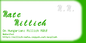 mate millich business card